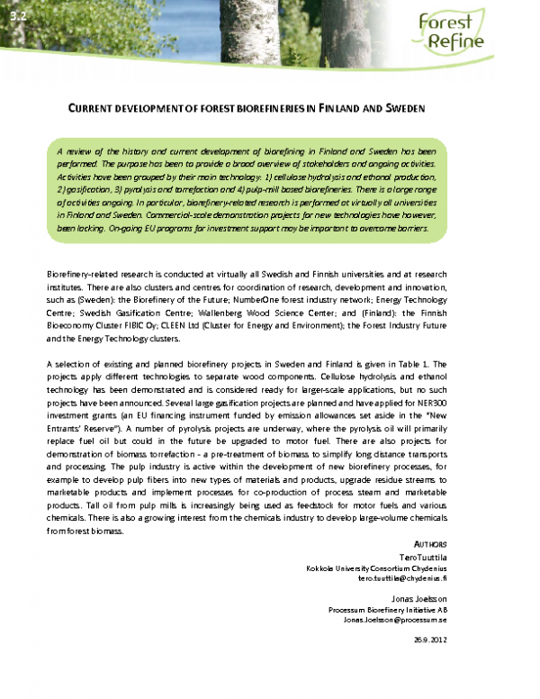 3_2_IS_2012-09-26_Current_development_of_biorefineries_in_SE_FI