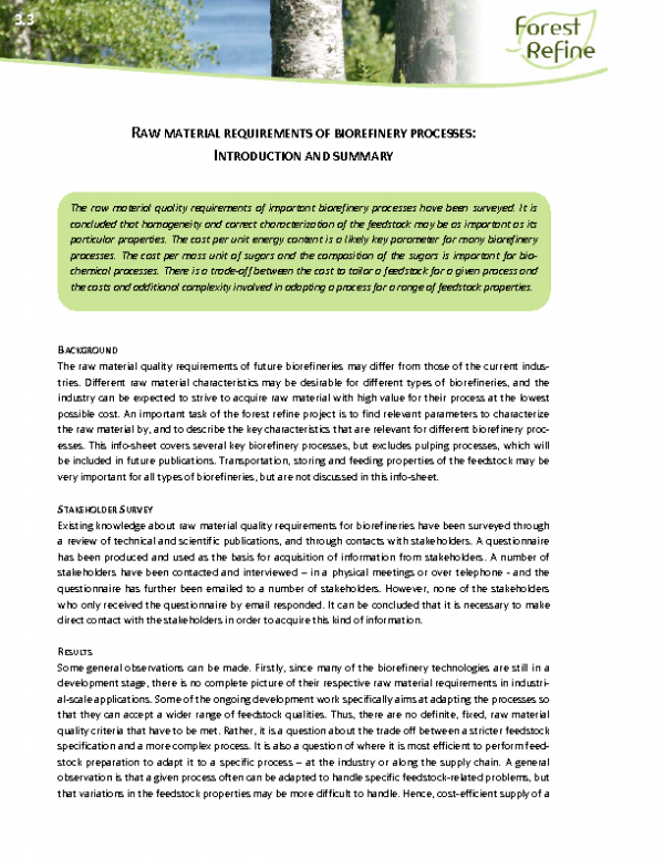3_3_IS_2013-04-08_Raw_material_requirements_of_ biorefinery_processes_Joelsson