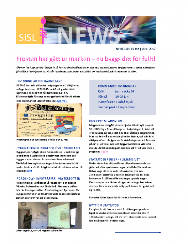 2017 SiSL Nyhetsbrev nr 2