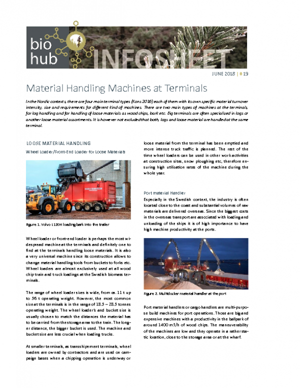 2018 No 19 Material Handling Machines at Terminals