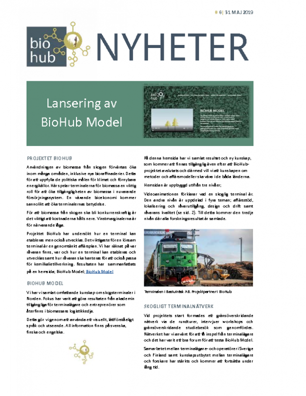 2019 BioHub Nyhetsbrev Nr 6