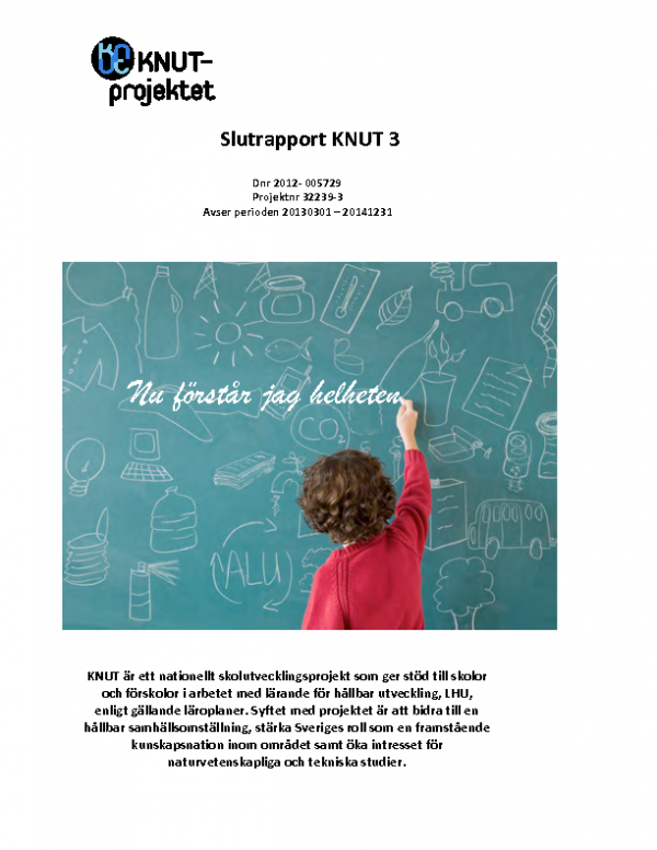 2014 KNUT 3 SLUTRAPPORT PROJEKT